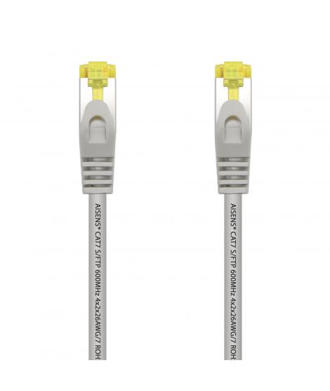 Aisens Cable de Red Latiguillo RJ45 LSZH Cat.7 600 Mhz S/FTP PIMF AWG26 - 25cm - Color Gris