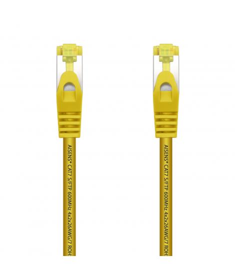 Aisens Cable de Red Latiguillo RJ45 LSZH Cat.7 600 MHz S/FTP PIMF AWG26 - 2.0M - Color Amarillo