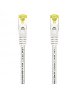 Aisens Cable de Red Latiguillo RJ45 LSZH Cat.7 600 MHz S/FTP PIMF AWG26 - 0.5M - Color Blanco