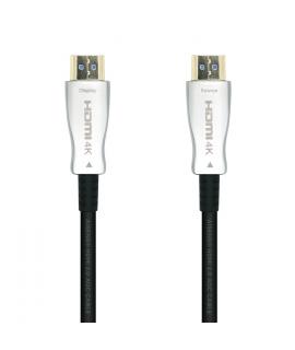 Aisens Cable HDMI V2.0 AOC (Active Optical Cable) Premium Alta Velocidad/ HEC 4K@60HZ 18GBPS - A/M-A/M - 15m - Color Negro