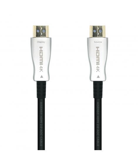 Aisens Cable HDMI V2.0 AOC (Active Optical Cable) Premium Alta Velocidad/ HEC 4K@60HZ 18GBPS - A/M-A/M - 20m - Color Negro