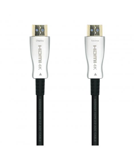 Aisens Cable HDMI V2.0 AOC (Active Optical Cable) Premium Alta Velocidad/ HEC 4K@60HZ 18GBPS - A/M-A/M - 30m - Color Negro