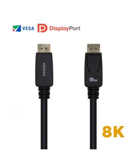 Aisens Cable Displayport Certificado V1.4 8K@60hz - DPM-DPM - 3.0m - Color Negro