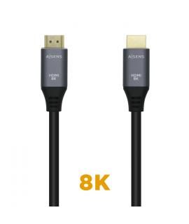 Aisens Cable HDMI V2.1 Ultra Alta Velocidad 8K@60Hz 48Gbps - A/M-A/M - 3.0m - Color Negro