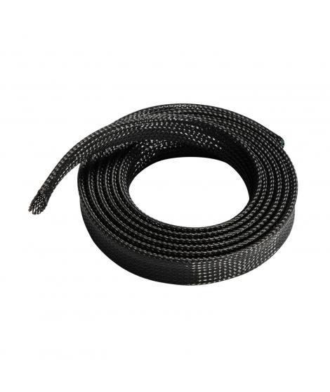 Aisens Organizador De Cable Poliester 20mm - 1.0m - Color Negro