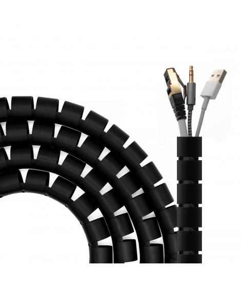 Aisens Organizador De Cable En Espiral 25mm - 3.0m - Color Negro