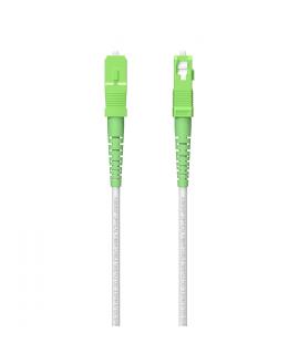 Aisens Cable Fibra Optica Latiguillo G657A2 3.0 9/125 SMF Simplex CPR Dca LSZH - SC/APC-SC/APC - 60m - Color Blanco