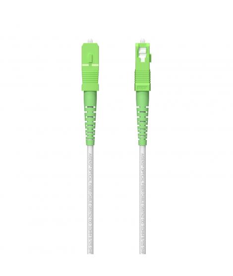 Aisens Cable Fibra Optica Latiguillo G657A2 3.0 9/125 SMF Simplex CPR Dca LSZH - SC/APC-SC/APC - 120m - Color Blanco