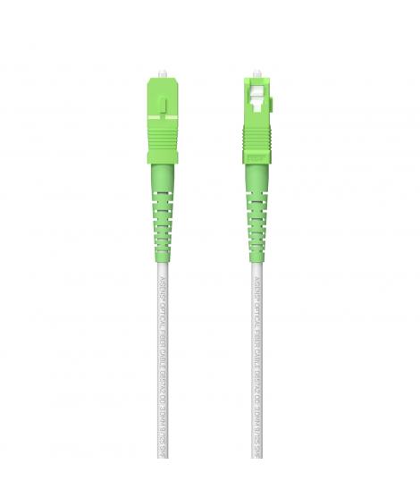 Aisens Cable Fibra Optica Latiguillo G657A2 3.0 9/125 SMF Simplex CPR Dca LSZH - SC/APC-SC/APC - 150m - Color Blanco