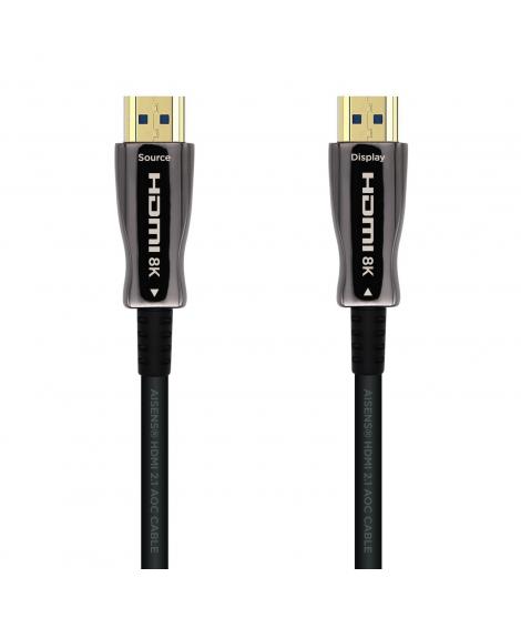 Aisens Cable HDMI V2.1 AOC (Active Optical Cable) Fibra Optica Ultra Alta Velocidad UHS 8K@60Hz 4K@120Hz 4:4:4 48Gbps - A/M-A/M 