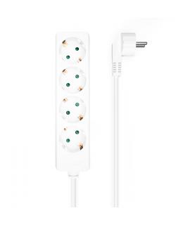 Aisens Regleta Multiple de 4 Tomas sin Interruptor con Cable 3×1.5mm2 - 1.4m - Color Blanco