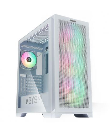 Abysm Gaming Danube Mura White BX300 ARGB Caja Torre ATX, EATX, ITX, micro ATX - Lateral Cristal Templado - 3.5" y 2.5" - USB-C 