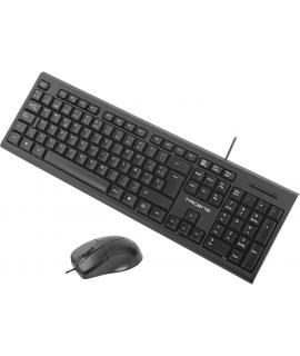 Tacens Pack USB Teclado + Raton Ergonomico 1200dpi 3 Botones - Cable de 1.30m