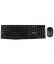 NGS Allure Pack Inalambrico USB Teclado Multimedia + Raton 1200dpi 3 Botones - Uso Ambidiestro - Color Negro