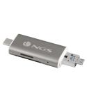 NGS 5 en 1 Mini Lector de Tarjetas USB-C - Micro USB y USB 2.0 - MicroSD y SD