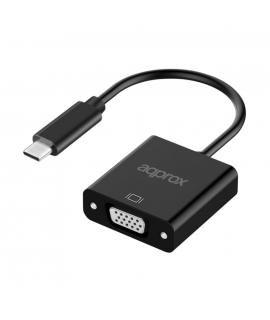 Approx Adaptador USB-C Macho a VGA Hembra - Resolucion hasta 1080P60Hz - Cable de 13cm