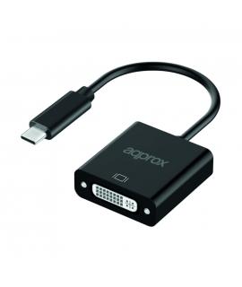 Approx Adaptador USB-C Macho a DVI Hembra - Resolucion hasta 1080P60Hz - Cable de 13cm