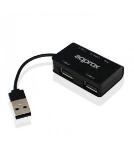 Approx Hub USB 2.0 3 Puertos USB + Lector de Tarjetas