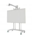 Approx Soporte Movil para Pizarra Interactiva de 80"-120" y Proyector - Ruedas con Freno y Patas Fijas - Peso Max.100kg