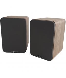 Approx Altavoces Autoamplificados 60W RMS Bluetooth 5.0 - Carcasa de Madera - RCA, Optical, Coaxial, USB - Incluye Soporte de Pa