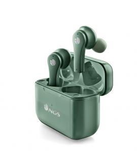 NGS Artica Bloom Green Auriculares Intrauditivos Bluetooth 5.1 TWS - Manos Libres - Asistente de Voz - Autonomia hasta 7h - Base