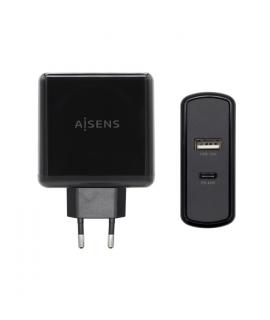 Aisens Cargador para Smartphone 57W 1x USB-C PD3.0 45W, 1x USB-A 5V/2.4A 12W