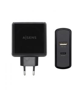 Aisens Cargador para Smartphone 57W 1x USB-C PD3.0 45W, 1x USB-A 5V2.4A 12W