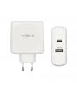 Aisens Cargador para Smartphone 57W 1x USB-C PD3.0 45W, 1x USB-A 5V/2.4A 12W