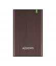 Aisens Caja Externa 2.5? para Discos Duros 9.5mm SATA I, II y III a USB 3.0/USB 3.1 GEN1 - Color Marrón