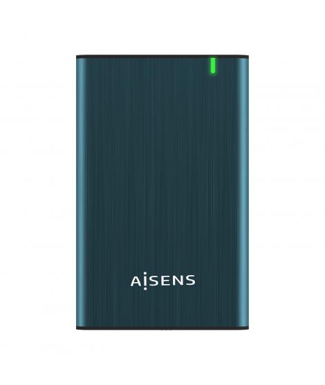 Aisens Caja Externa 2.5? para Discos Duros 9.5mm SATA I, II y III a USB 3.0/USB 3.1 GEN1 - Color Azul Pacifico