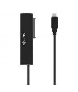 Aisens Adaptador SATA a USB-C USB 3.0USB3.1 GEN1 para Discos Duros 2.5?? y 3.5?? con Alimentador - Color Negro