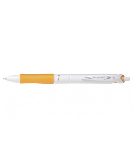 Pilot Boligrafo de Bola Retractil Acroball PureWhite - Recargable - Fabricado con Plastico Reciclado - Punta Redonda 1mm - Trazo