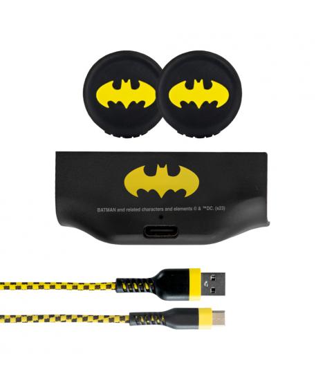 FR-TEC Pack Carga y Juega Batman Xbox Series X/S - Grips con Logo Batman - Cable USB-C 3m Resistente y Colorido - Bateria Recarg