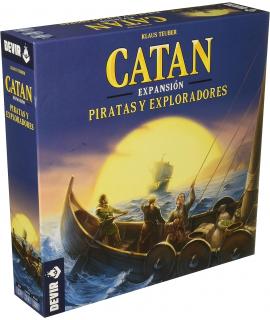 Catan Piratas y Exploradores Juego de Tablero - Tematica Colonizar/Comercio - De 2 a 4 Jugadores - A partir de 10 Años - Duracio