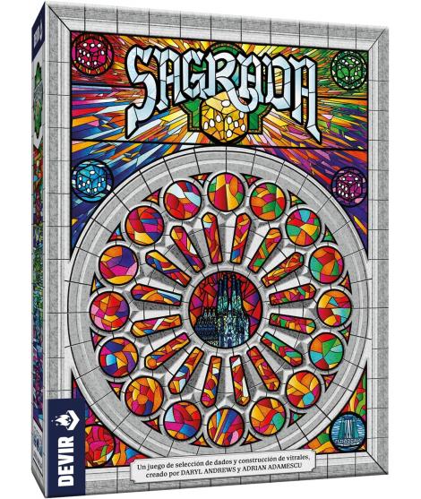 Sagrada Juego de Tablero - Tematica Historia/Construccion - De 1 a 4 Jugadores - A partir de 14 Años - Duracion 45min. aprox.