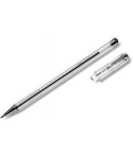 Pentel SuperB Boligrafo de Bola - Punta Fina 0.7mm - Trazo 0.35mm - Tinta con Base de Aceite - Color Negro