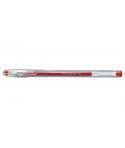 Pilot Boligrafo de Gel G1 - Recargable - Punta de Bola 0.5mm - Trazo 0.3mm - Cuerpo Transparente - Color Rojo