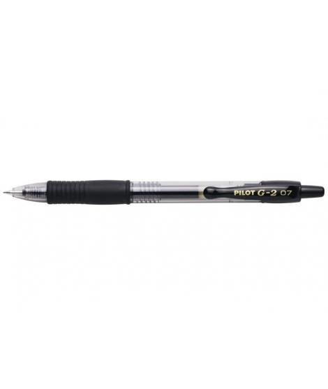 Pilot Boligrafo de Gel G2 Rollerball Retractil - Recargable - Punta de Bola Redonda 0.7mm - Trazo 0.32mm - Grip Ergonomico -