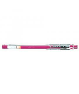 Pilot Boligrafo de Gel G-Tec C4 - Extra Fino - Recargable - Punta de Bola 0.4mm - Trazo 0.2mm - Color Rosa