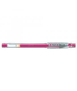 Pilot Boligrafo de Gel G-Tec C4 - Extra Fino - Recargable - Punta de Bola 0.4mm - Trazo 0.2mm - Color Rosa