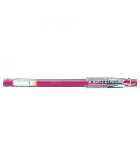 Pilot Boligrafo de Gel G-Tec C4 - Extra Fino - Recargable - Punta de Bola 0.4mm - Trazo 0.2mm - Color Rosa