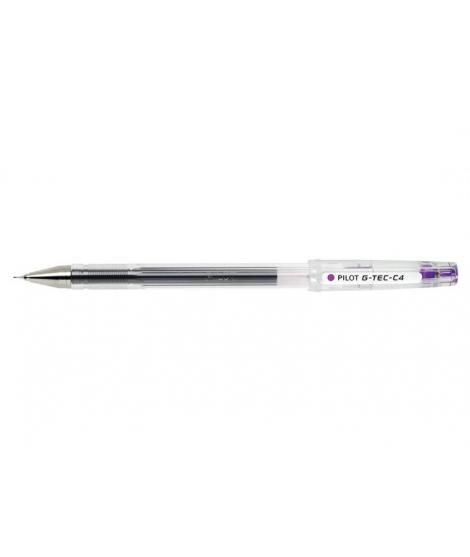 Pilot Boligrafo de Gel G-Tec C4 - Extra Fino - Recargable - Punta de Bola 0.4mm - Trazo 0.2mm - Color Violeta