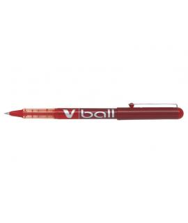 Pilot Boligrafo de tinta liquida V Ball 05 Rollerball - Punta de bola redonda 0.5mm - Trazo 0.3mm - Color Rojo