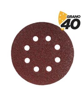 Blim Pack de 10 Lijas con Velcro para Lijadora BL0136 - 125mm - Grano 40 - Formato Circular