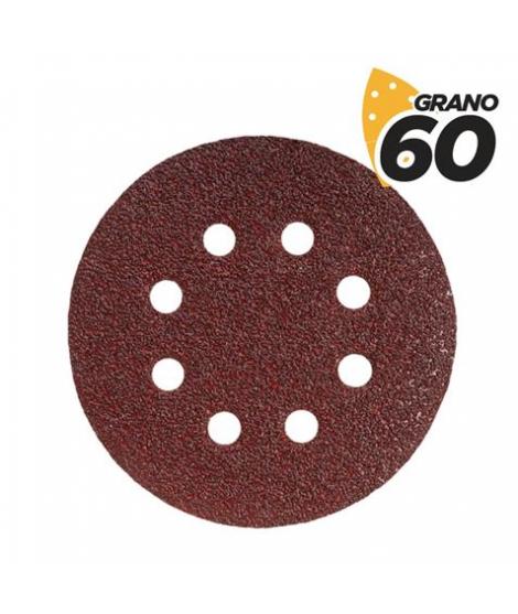 Blim Pack de 10 Lijas con Velcro para Lijadora BL0136 - 125mm - Grano 60 - Formato Circular