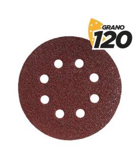 Blim Pack de 10 Lijas con Velcro para Lijadora BL0136 - 125mm - Grano 120 - Formato Circular