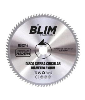 Blim Disco Corte de Madera para Sierra 210mm - 24 Dientes con Recubrimiento en Carburo de Tungsteno