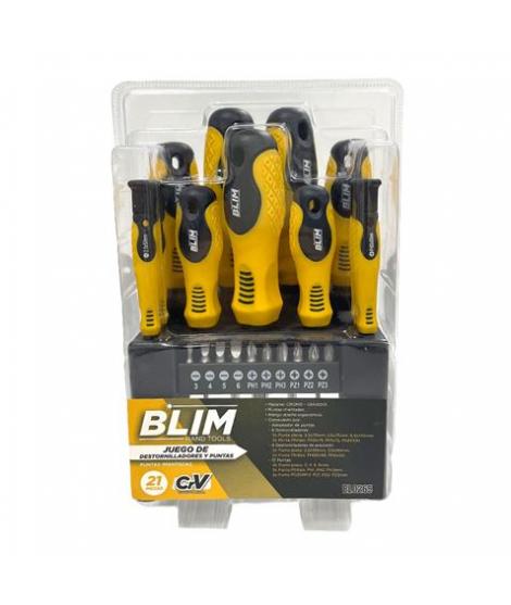 Blim Juego 21 Piezas Destornilladores y Puntas