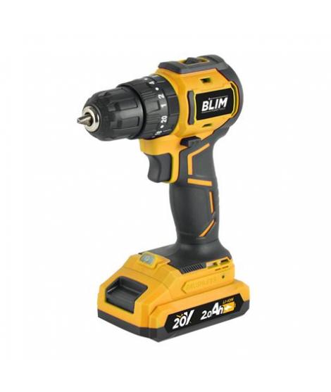 Blim Taladro de Impacto - Motor Brushless - Mango Ergonomico - Incluye 1 Bateria 20V - 2.0 Ah + Cargador - Display y Luz LED - 2