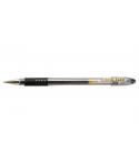 Pilot Boligrafo de Gel G1 Grip - Recargable - Grip de Goma - Punta de Bola 0.5mm - Trazo 0.3mm - Cuerpo Transparente - Color Neg